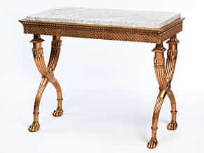 Klassizistischer Tisch mit Marmorplatte
