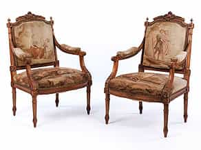 Paar Fauteuils im Louis XVI-Stil