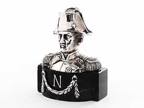 Kleine Napoleon-Büste in Silber