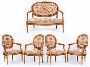Sitzgarnitur im Louis XVI-Stil