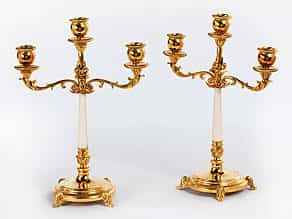 Paar Tischkerzenleuchter im Louis XVI-Stil