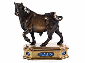 Bronzeguss-Figur eines Stieres