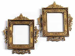 Paar kleine, italienische Rahmen mit Renaissance-Dekor