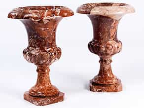 Paar große Marmor-Vasen