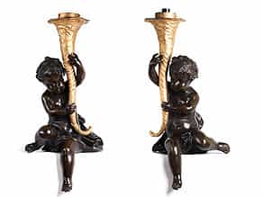 Lampenpaar in Bronze