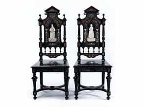 Paar italienische Historismus-Stühle