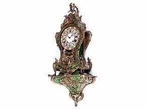 Große Louis XV-Pendule mit grüner Boulle-Dekoration