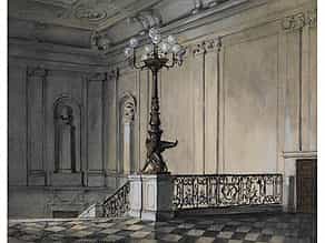Martin Kimbel, 1835 - 1921 Deutscher Maler und architektonischer Entwurfszeichner, bekannt geworden durch sein Werk „der dekorative Ausbau“ von 1873.