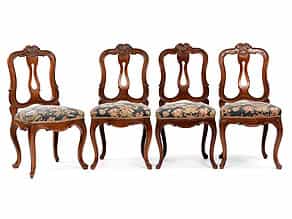 Satz von vier Rokoko-Stühlen