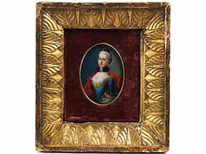 Miniatur-Portrait einer jungen, adeligen Dame