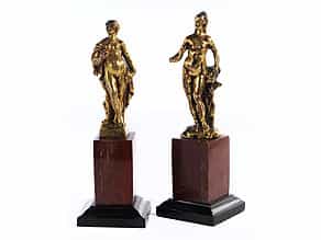 Paar vergoldete Bronze-Figurinen