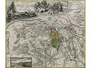 Gestochene Landkarte des 18. Jahrhunderts
