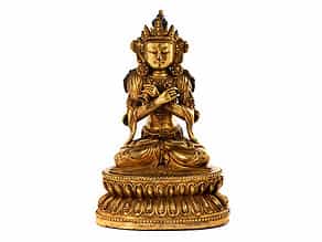 Tibeto-chinesische Buddhafigur „Vajradhara“