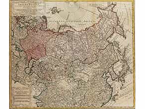 Original-Karte des asiatischen und europäisch russischen Reiches