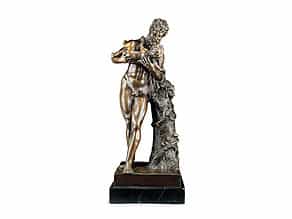  Bronzefigur des Silen mit dem jungen Bacchus