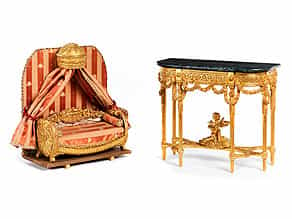 Zwei Miniaturmöbel im Louis XVI-Stil
