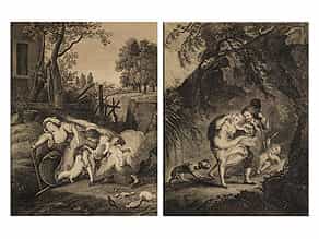  Paar Radierungen des 18. Jahrhunderts