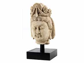  Kopf einer Bodhisattva-Figur