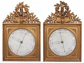  Louis XVI-Barometer und Thermometer