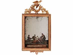  Louis XVI-Spiegel mit Hinterglasmalerei