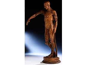  Anatomisches Wachsmodell eines stehenden Mannes ohne Körperhaut mit Darstellung der subkutanen Muskulatur, Ludovico Cigoli, zug.