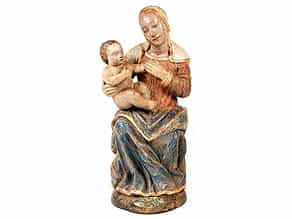  Schnitzfigur einer Madonna mit dem Kind