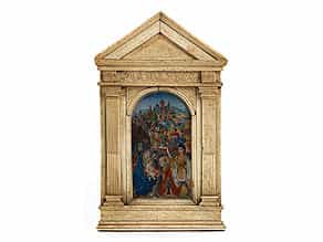  Miniaturmalerei mit Darstellung der Anbetung des Kindes durch die Heiligen Drei Könige