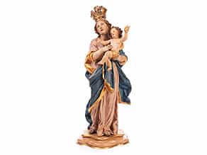  Schnitzfigur einer Maria mit dem Kind