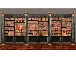 † Eine Bibliothek mit 639 Büchern des 18. Jahrhunderts