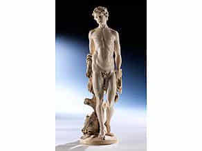  Elfenbeinfigur des nackten griechischen Helden Meleagros