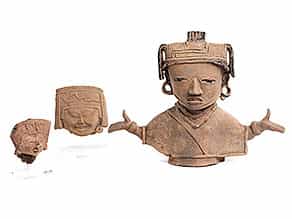  Konvolut von drei präkolumbianischen Tonfiguren