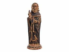  Schnitzfigur eines heiligen Mönchs oder Abts