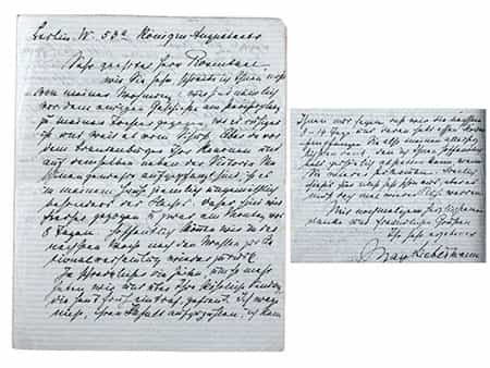 Brief aus der Wohnung der Tochter vom Januar 1919