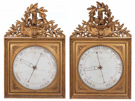  Louis XVI-Barometer und Thermometer
