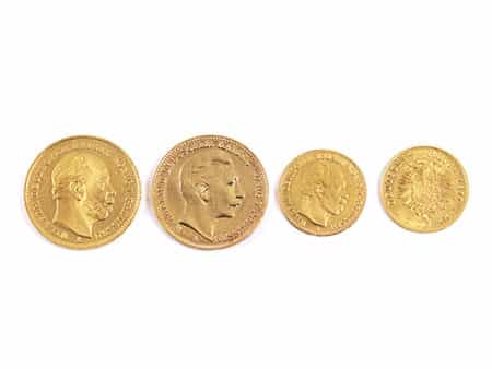  Vier Goldmünzen