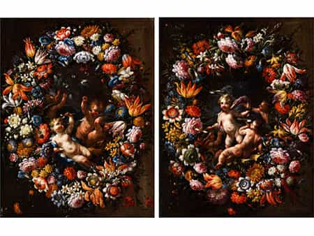 Michele Rocca, genannt ''il Parmigianino'' 1666 Parma - zuletzt 1751 in Venedig nachweisbar und Abraham Brueghel, 1631 - 1697, zug.