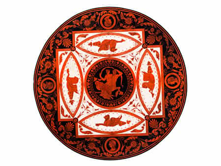  Tischplatte mit pompejanischem Dekor