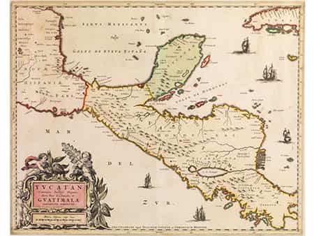  Landkarte der Halbinsel Yucatan und Guatemala
