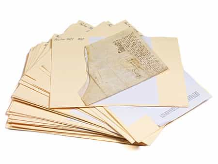  Sammlung von ca. 35 französischen Dokumenten und Manuskripten