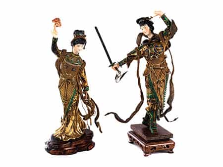  Paar chinesische Filigranfiguren