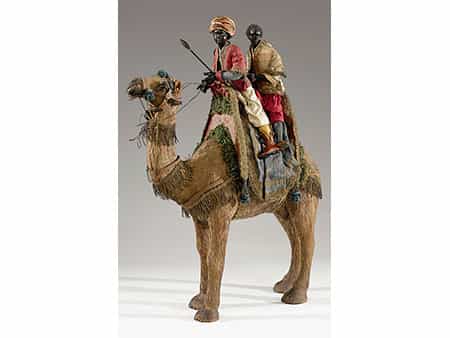  Große Reitergruppe mit Kamel und Mauren