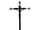 Detailabbildung:  Altarkreuz in Ebenholz mit Corpus Christi in Silber