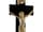 Detailabbildung:  Ebenholzkruzifix mit Corpus Christi in Elfenbein