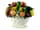 Detail images:  Majolika-Korb mit Frucht- und Gemüsegebinde