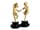 Detailabbildung: Paar Elfenbeinschnitzfiguren tanzender kleiner Mädchen