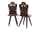 Detail images:  Paar Brettstühle mit bekröntem Doppelkopfadler