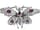 Detail images: Brillant-Rubin-Schmetterlingsbrosche