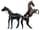 Detail images: Zwei lederbezogene Pferde