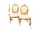 Detailabbildung: Satz von fünf Louis XVI-Stühlen