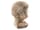 Detailabbildung: Griechisch archaisierender Kopf in grauem Sandstein